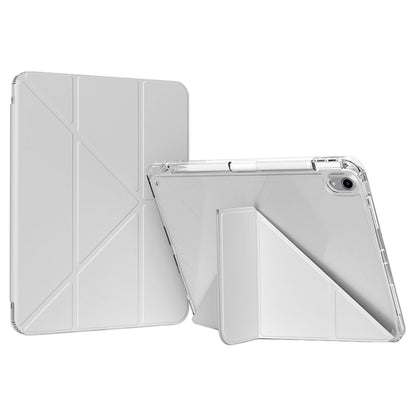 For iPad Air 13 2025 / 2024 / Pro 12.9 GEBEI Deformation Leather Tablet Case(Grey) by GEBEI