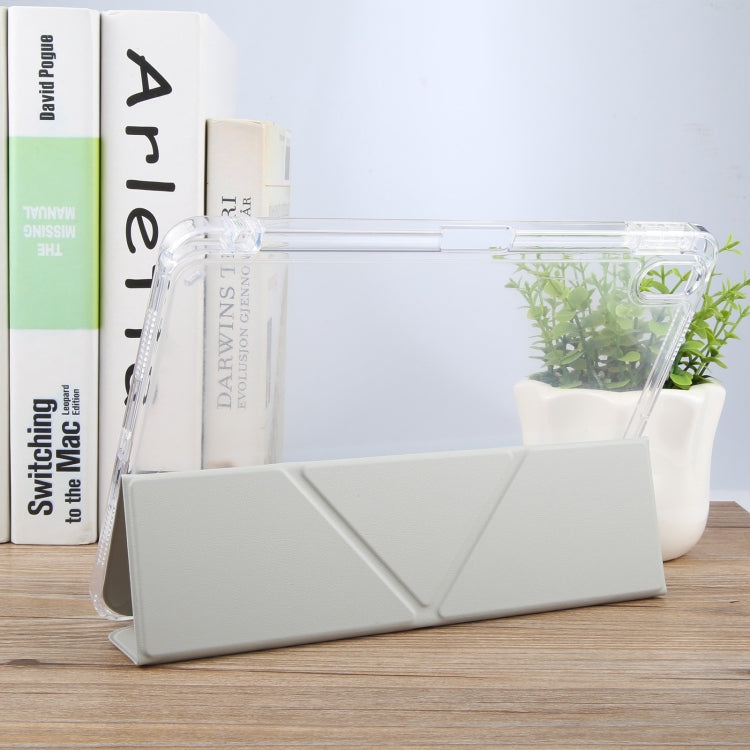 For iPad Air 13 2025 / 2024 / Pro 12.9 GEBEI Deformation Leather Tablet Case(Grey) by GEBEI