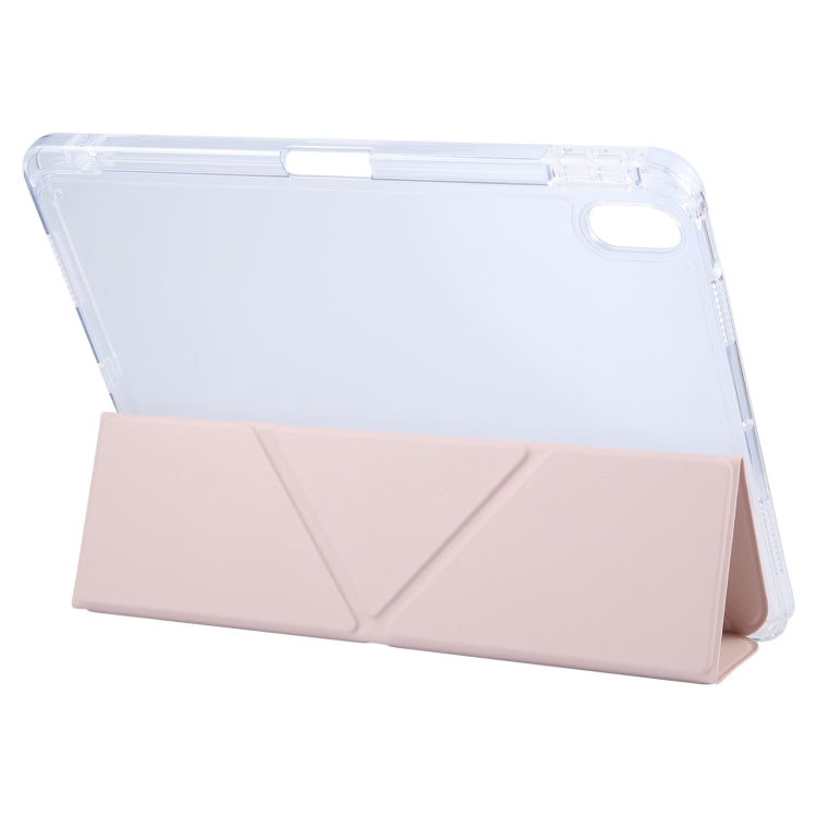 For iPad Air 13 2025 / 2024 / Pro 12.9 GEBEI Deformation Leather Tablet Case(Pink) by GEBEI
