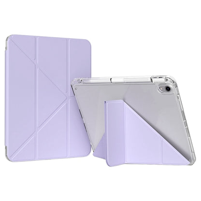 For iPad mini 2024 / mini 6 GEBEI Deformation Leather Tablet Case(Purple) by GEBEI
