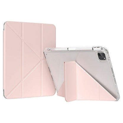 For iPad Pro 11 2022 GEBEI Deformation Leather Tablet Case(Pink) by GEBEI