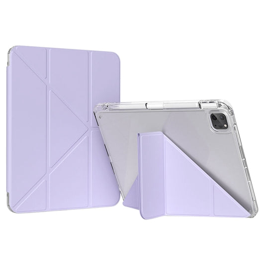 For iPad Pro 11 2025 / 2024 GEBEI Deformation Leather Tablet Case(Purple) by GEBEI