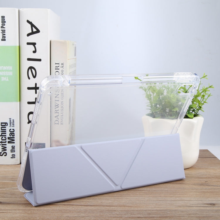 For iPad Pro 11 2025 / 2024 GEBEI Deformation Leather Tablet Case(Purple) by GEBEI