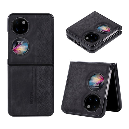For Huawei Pocket 2 AZNS 3D Embossed Skin Feel Phone Case(Black) by AZNS
