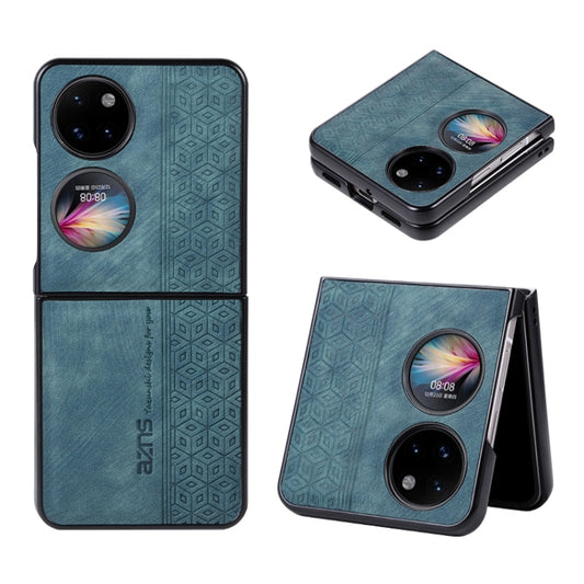 For Huawei Pocket 2 AZNS 3D Embossed Skin Feel Phone Case(Dark Green) by AZNS