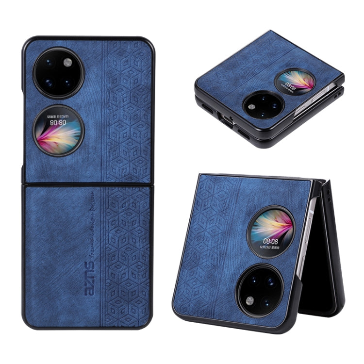For Huawei Pocket 2 AZNS 3D Embossed Skin Feel Phone Case(Sapphire Blue) by AZNS
