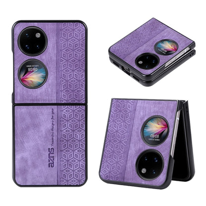 For Huawei Pocket 2 AZNS 3D Embossed Skin Feel Phone Case(Purple) by AZNS