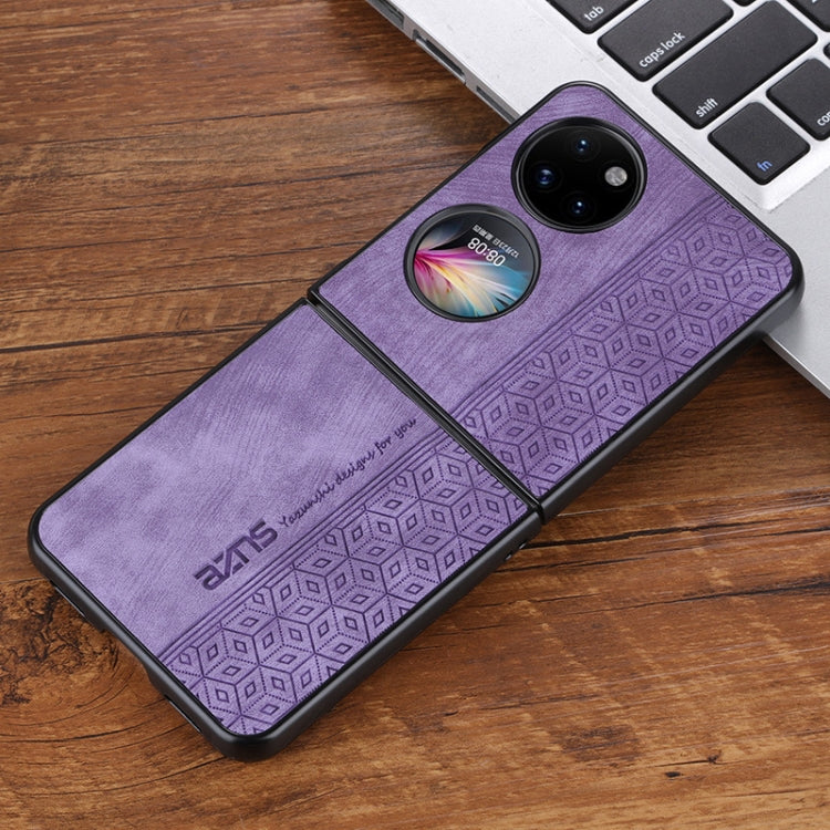 For Huawei Pocket 2 AZNS 3D Embossed Skin Feel Phone Case(Purple) by AZNS