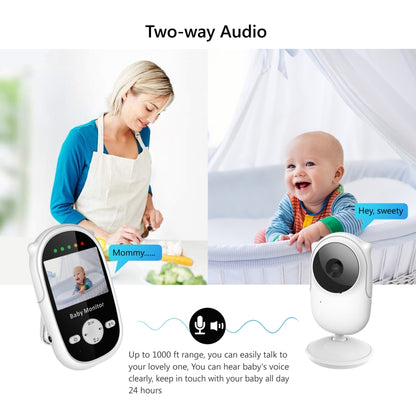SM25 2.4 inch LCD Screen Baby Monitor Care Camera(EU Plug) by bashfashion