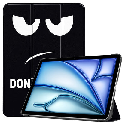 For iPad Air 13 2025 / 2024 Custer Painted 3-Fold Holder Smart Leather Tablet Case(Big Eyes ME) by bashfashion
