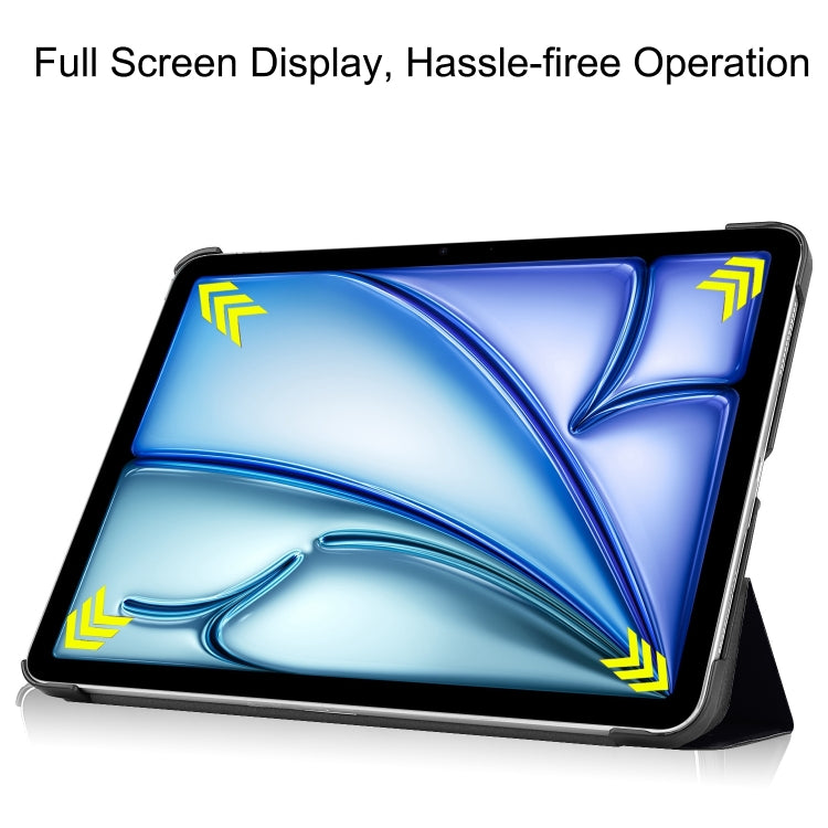 For iPad Air 13 2025 / 2024 Custer Painted 3-Fold Holder Smart Leather Tablet Case(Big Eyes ME) by bashfashion