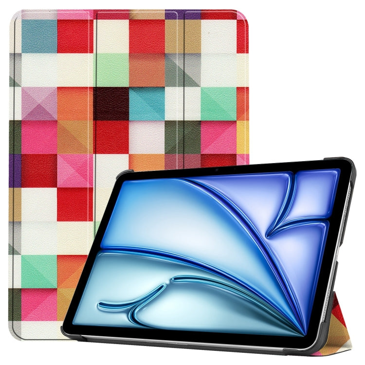 For iPad Air 11 2025 / 2024 Custer Painted 3-Fold Holder Smart Leather Tablet Case(Magic Cube) by bashfashion