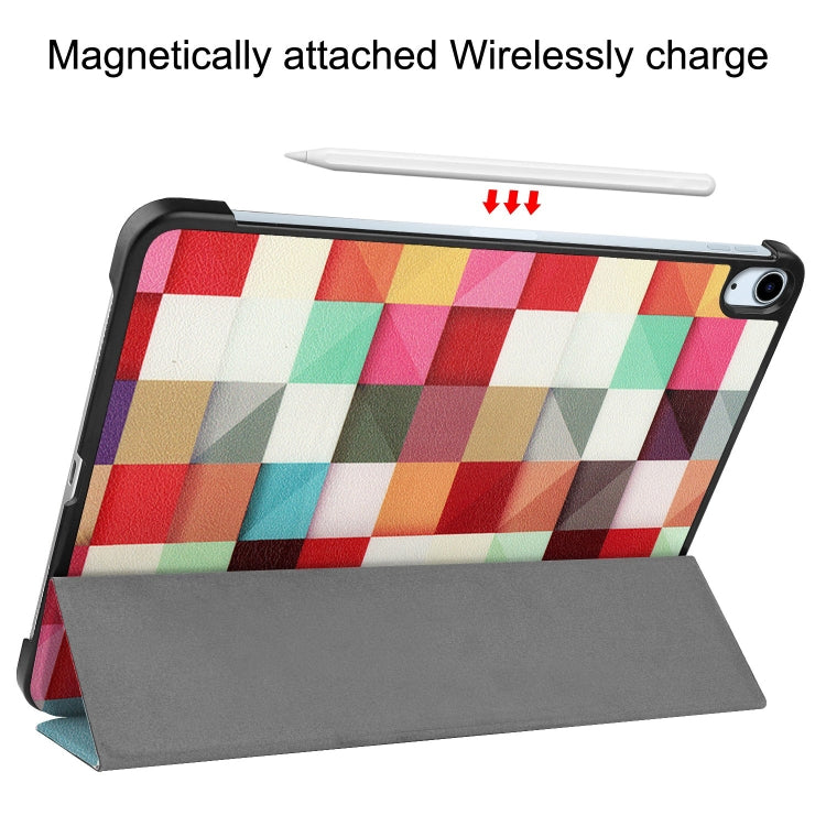 For iPad Air 11 2025 / 2024 Custer Painted 3-Fold Holder Smart Leather Tablet Case(Magic Cube) by bashfashion