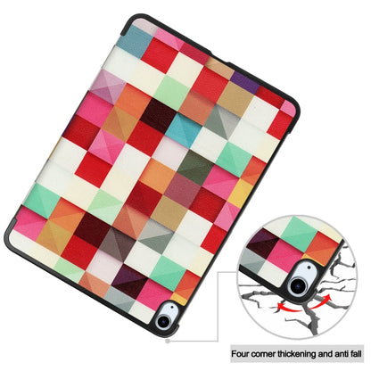 For iPad Air 11 2025 / 2024 Custer Painted 3-Fold Holder Smart Leather Tablet Case(Magic Cube) by bashfashion