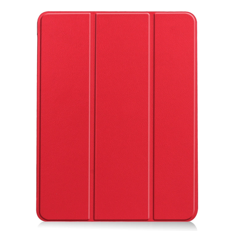 For iPad Air 11 2024 / 2025 Custer TPU Pure Color 3-Fold Holder Smart Leather Tablet Case(Red) by bashfashion