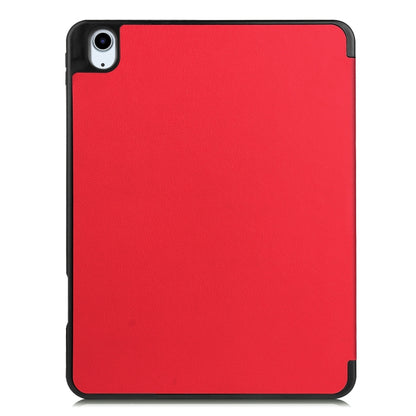 For iPad Air 11 2024 / 2025 Custer TPU Pure Color 3-Fold Holder Smart Leather Tablet Case(Red) by bashfashion