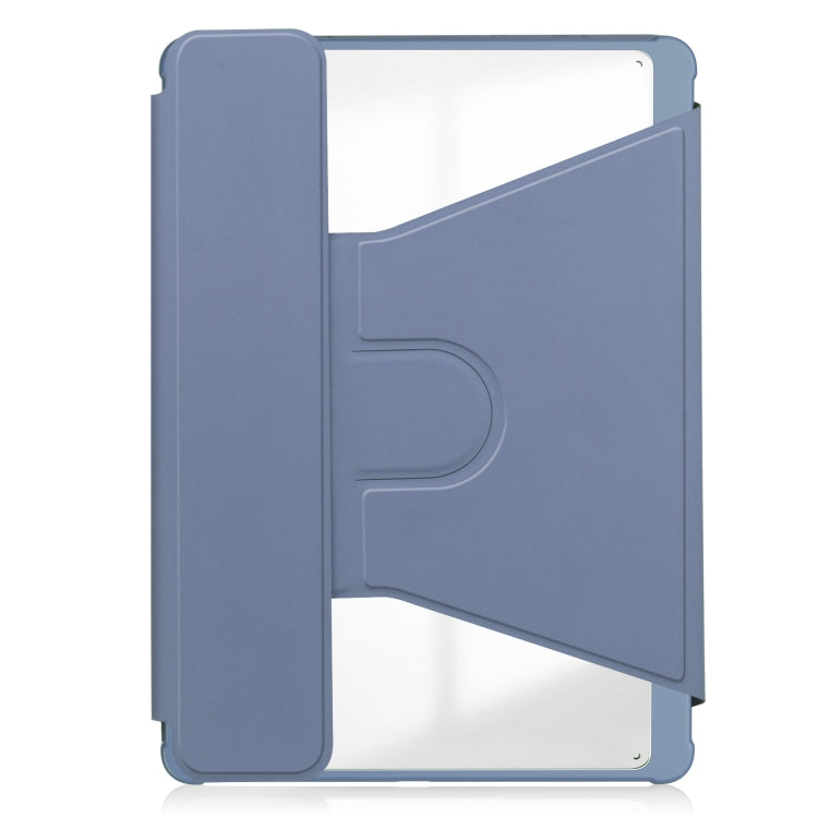 For iPad Pro 11 2025 / 2024 Transparent Rotation Smart Leather Tablet Case with Keyboard(Lavender) by bashfashion