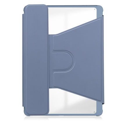For iPad Pro 11 2025 / 2024 Transparent Rotation Smart Leather Tablet Case with Keyboard(Lavender) by bashfashion