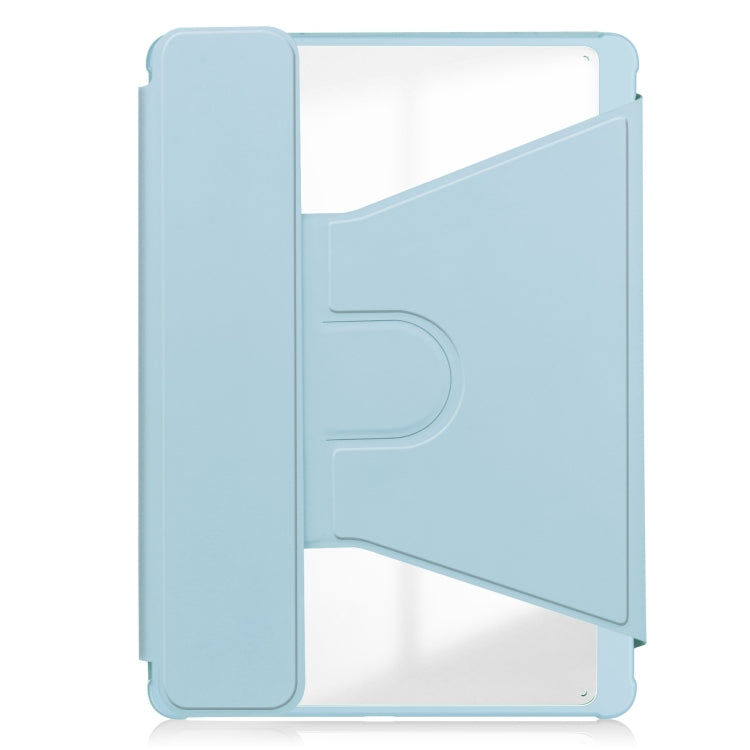 For iPad Air 13 2025 / 2024 Transparent Rotation Smart Leather Tablet Case with Keyboard(Sky Blue) by bashfashion