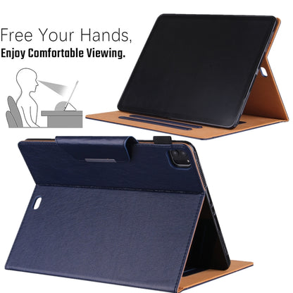 For iPad Pro 11 2025 / 2024 Solid Color Metal Buckle Leather Smart Tablet Case(Royal Blue) by bashfashion