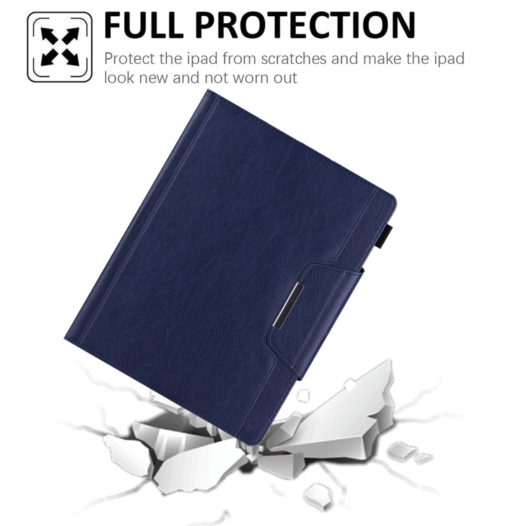 For iPad Pro 11 2025 / 2024 Solid Color Metal Buckle Leather Smart Tablet Case(Royal Blue) by bashfashion