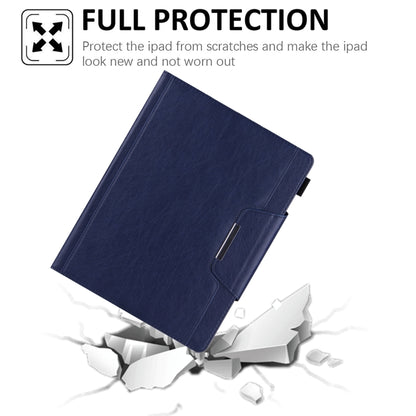 For iPad Pro 11 2025 / 2024 Solid Color Metal Buckle Leather Smart Tablet Case(Royal Blue) by bashfashion