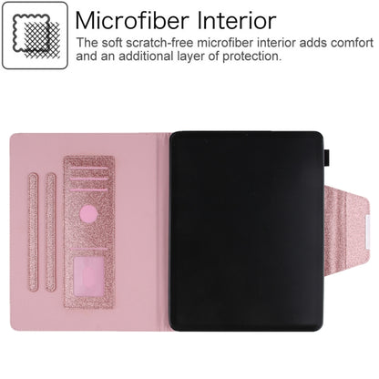 For iPad Pro 13 2025 / 2024 Glitter Metal Buckle Leather Smart Tablet Case(Rose Gold) by bashfashion