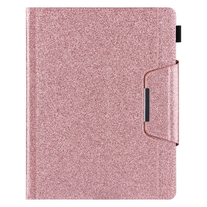 For iPad Pro 11 2025 / 2024 Glitter Metal Buckle Leather Smart Tablet Case(Rose Gold) by bashfashion