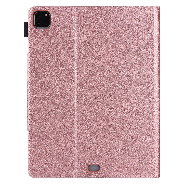 For iPad Pro 11 2025 / 2024 Glitter Metal Buckle Leather Smart Tablet Case(Rose Gold) by bashfashion
