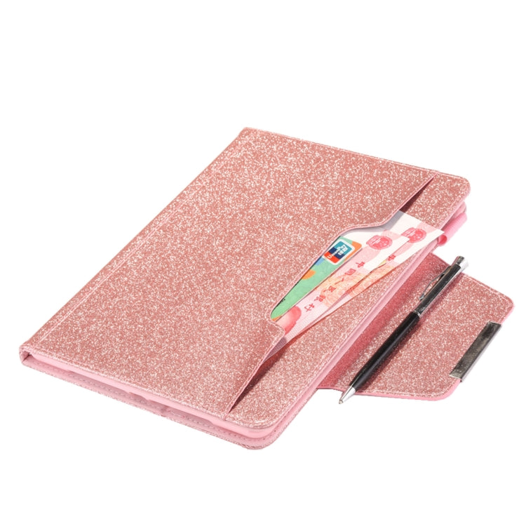 For iPad Pro 11 2025 / 2024 Glitter Metal Buckle Leather Smart Tablet Case(Rose Gold) by bashfashion