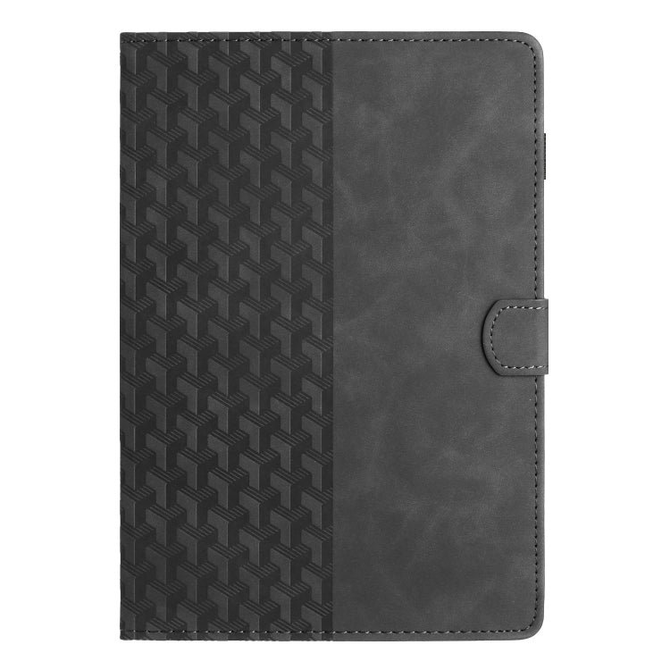 For Samsung Galaxy Tab A11 / A9 Building Blocks Embossed Leather Tablet Case(Black) by bashfashion