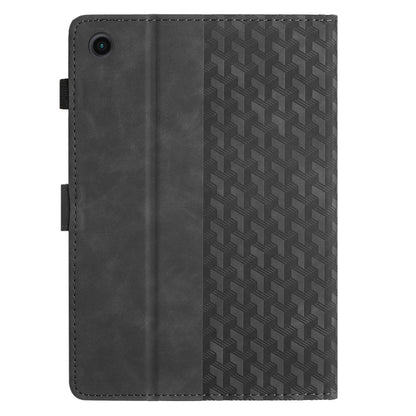 For Samsung Galaxy Tab A11 / A9 Building Blocks Embossed Leather Tablet Case(Black) by bashfashion