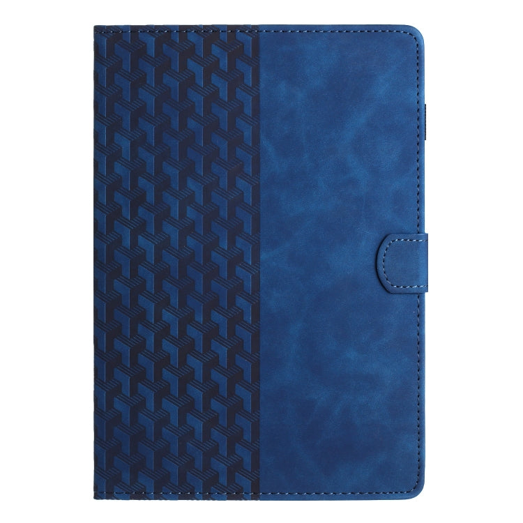 For Samsung Galaxy Tab A 10.1 2019 Building Blocks Embossed Leather Tablet Case(Blue) by bashfashion