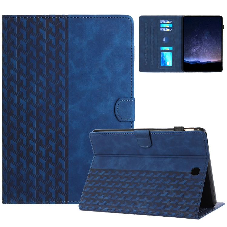 For Samsung Galaxy Tab A 8.0 T350 Building Blocks Embossed Leather Smart Tablet Case(Blue) by bashfashion