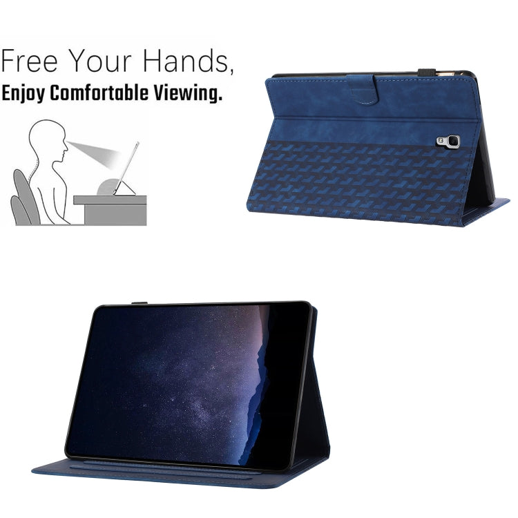 For Samsung Galaxy Tab A 10.5 T590 Building Blocks Embossed Leather Smart Tablet Case(Blue) by bashfashion