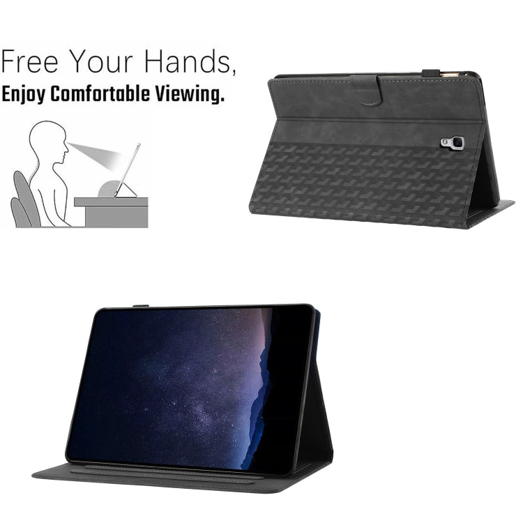 For Samsung Galaxy Tab A 10.5 T590 Building Blocks Embossed Leather Smart Tablet Case(Black) by bashfashion