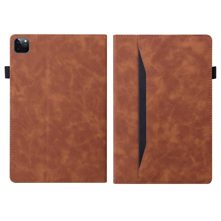 For iPad Pro 11 2025 / 2024 Splicing Shockproof Leather Tablet Case(Brown) by bashfashion