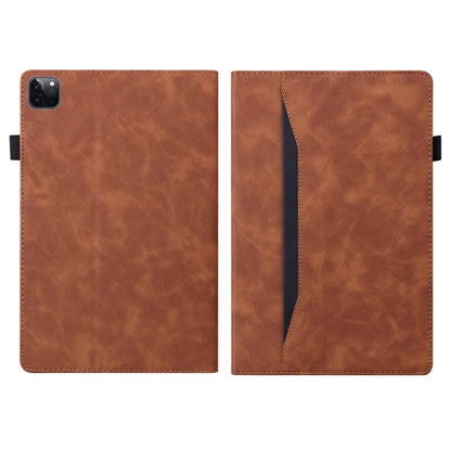 For iPad Pro 11 2025 / 2024 Splicing Shockproof Leather Tablet Case(Brown) by bashfashion