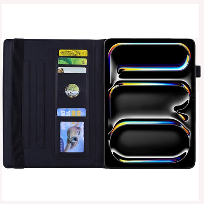 For iPad Pro 13 2025 / 2024 Calf Texture Embossed Leather Tablet Case(Black) by bashfashion