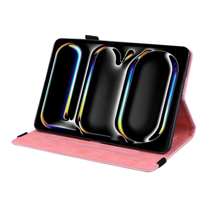For iPad Pro 11 2025 / 2024 Calf Texture Embossed Leather Tablet Case(Pink) by bashfashion