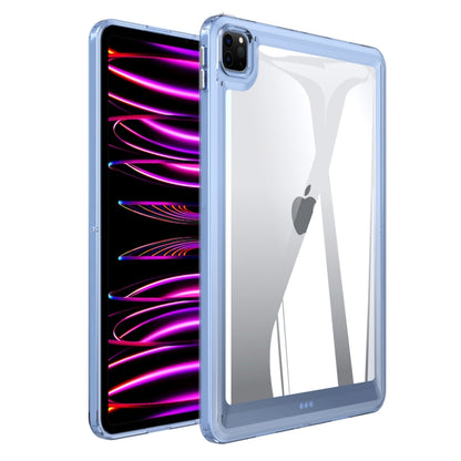 For iPad Pro 12.9 2022 / 2021 / 2020 Transparent Acrylic Tablet Case(Blue) by bashfashion