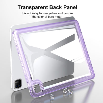 For iPad Pro 12.9 2022 / 2021 / 2020 Transparent Acrylic Tablet Case(Blue) by bashfashion
