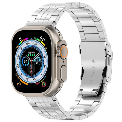 For Apple Watch Ultra 2 49mm Armor 5-bead Titanium Watch Band(Silver) by bashfashion