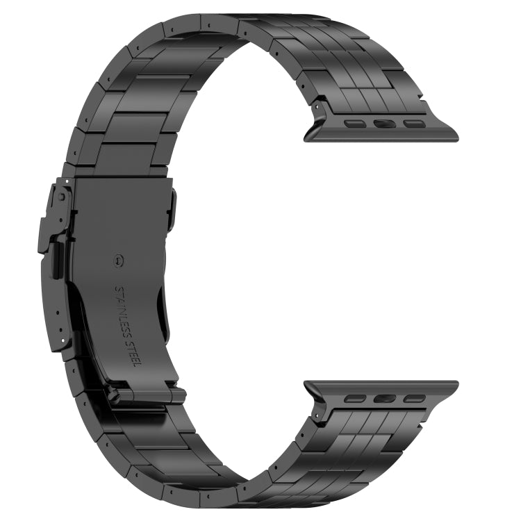 For Apple Watch Ultra 49mm Armor 5-bead Titanium Watch Band(Black) by bashfashion