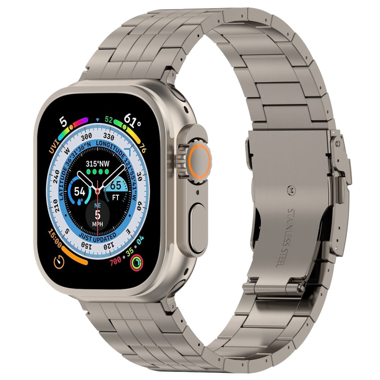 For Apple Watch Ultra 49mm Armor 5-bead Titanium Watch Band(Titanium) by bashfashion