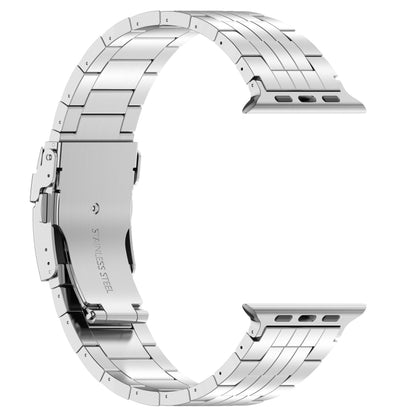 For Apple Watch SE 40mm Armor 5-bead Titanium Watch Band(Silver) by bashfashion