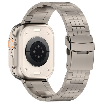 For Apple Watch SE 44mm Armor 5-bead Titanium Watch Band(Titanium) by bashfashion