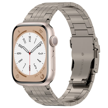 For Apple Watch 42mm Armor 5-bead Titanium Watch Band(Titanium) by bashfashion