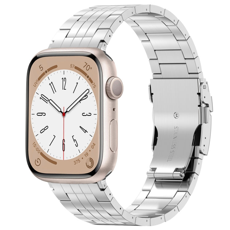 For Apple Watch 42mm Armor 5-bead Titanium Watch Band(Silver) by bashfashion