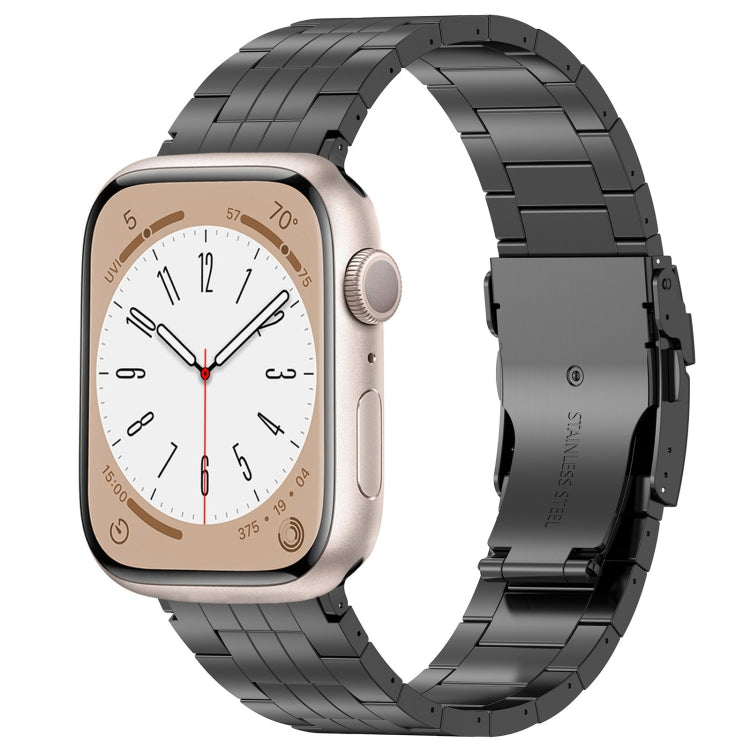 For Apple Watch 38mm Armor 5-bead Titanium Watch Band(Black) by bashfashion